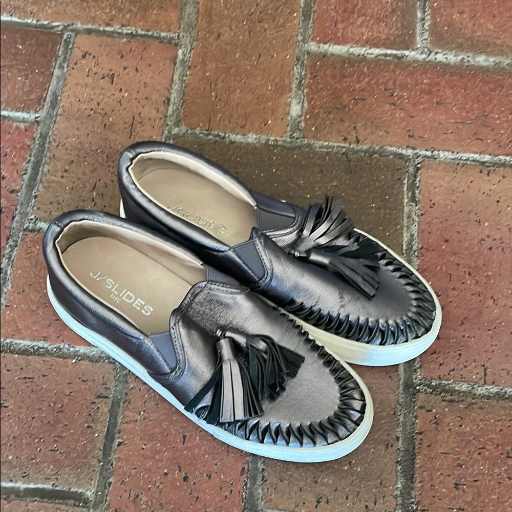 J/SLIDES Metallic Loafers Slip-On Shoes